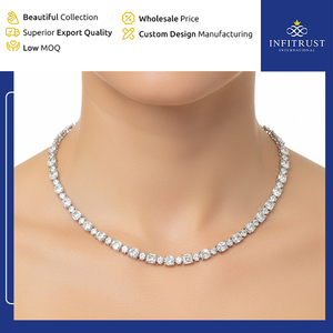 Collar con colgante de diamante cultivado en laboratorio de plata de ley 925 con garantía de calidad del 100% para mujeres, de un proveedor indio certificado por IGI. - Product Image 6