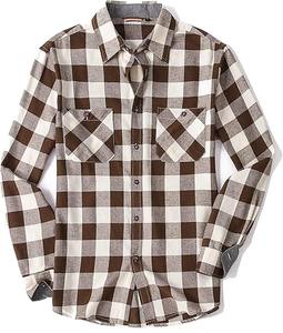 Chemise en flanelle à carreaux Buffalo de haute qualité pour hommes, chemise décontractée à deux poches, boutonnée, fournisseur en gros - Product Image 3