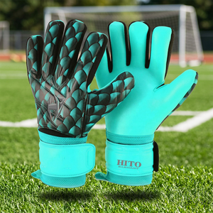High Quality Custom Comfortable Goalkeeper Gloves Anti-Slip Soccer <b>Men</b> Hand Protection with <b>Latex</b> Material - Product Image 2