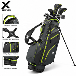 Bolsa de Golf Personalizada OEM Impermeable con 14 Divisores, de Cuero PU con Soporte, Múltiples Bolsillos, Premium X Sports City XSC-GB-F1 - Product Image 1