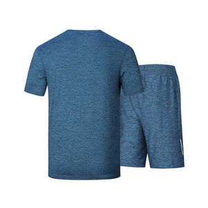 Custom Made Casual Men's Summer 2-Piece Breathable Polyester/Cotton T-Shirt and Shorts <b>Set</b> <b>Twin</b> <b>Sets</b> Sale - Product Image 2