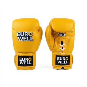 Guantes de Boxeo de Cuero Vacuno Genuino de Primera Calidad al por Mayor, con Cierre de Gancho y Bucle, Correa de Muñeca Ajustable, Guantes de Entrenamiento con Logotipo Personalizado - Product Image 4