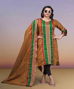 Conjunto de Top y Dupatta de Algodón Kanchi con Diseño Jacquard, Último Diseño de Diseñador, Secado Rápido, Talla Única, Ropa Casual, Precio al por Mayor, Prenda Étnica - Product Image 1