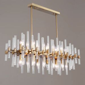 Crylick 20-luce moderna in metallo e vetro per cucina lampadario a sospensione in ottone da 20 luci - Product Image 4