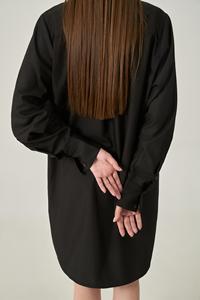 Robes décontractées minimalistes en coton et polyester respirantes à manches courtes et col rabattu, taille ample, fabriquées au Vietnam - Product Image 4