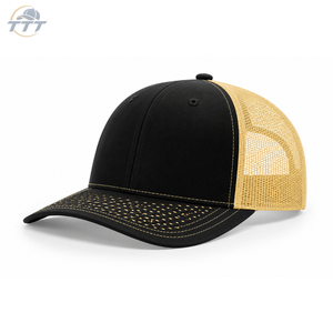 Gorra Trucker Personalizada al por Mayor TTT de 5 Paneles con Malla Marrón y Blanca |   Gorra Snapback Bordada 100% Poliéster, Fabricación en Vietnam, OEM ODM - Product Image 4