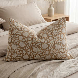 Funda de Almohada Lumbar 12x20 con Estampado Floral, Funda de Cojín Cuadrada 20x20 Lavable, Estilo Bohemio, Estampado en Bloque - Product Image 2