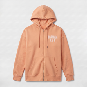 Sweat à capuche zippé pour femme, 100% coton, coupe lourde, épaules tombantes, style streetwear décontracté, fabrication sous marque privée - Product Image 4