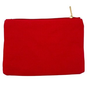 Sac à main rectangulaire en tissu brodé de fleurs rouges avec fermeture éclair dorée pour les soirées - Product Image 3
