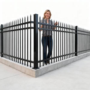 Barrière pressée anti-corrosive <span class=keywords><strong>en</strong></span> acier de panneau de barrière <span class=keywords><strong>pour</strong></span> les espaces résidentiels et publics clôturant le treillis et les portes - Product Image 1