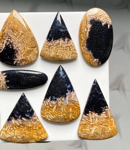 GEMAS MAHNAJ: Cabujón de Ágata de Raíz de Palma de la Mejor Calidad, Raro y Precioso, Gema Suelta para Joyería, Hecho en India, Rajastán - Product Image 4