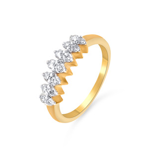Anillo de Diamantes Marquise de Oro Amarillo de 18K de Primera Calidad para Mujer, Joyería Fina, Elegante Anillo de Diamantes con Corte Marquise Graduado - Product Image 1