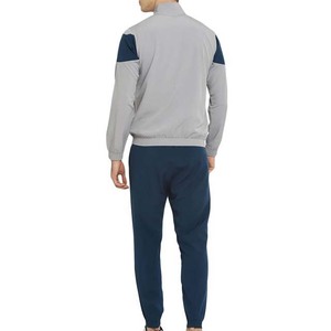 Survêtement pour homme gris et bleu marine à blocs de couleur, fermeture éclair intégrale, col montant, coupe décontractée, avec poches latérales, pour l'automne - Product Image 2