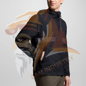 New Arrival Adjustable Wholesale <b>Men</b> Windbreaker Hooded <b>Jacket</b> Hot Selling Wholesale <b>Lightweight</b> Windbreaker <b>Jacket</b> - Product Image 6