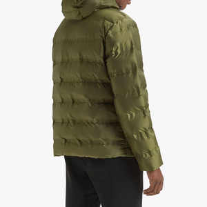 Latest Wholesale High Quality Custom Made Bubble Puffer <b>Jacket</b> <b>for</b> <b>Men's</b> <b>Canvas</b> Front Logo Polyester Filled Warm Winter - Product Image 4