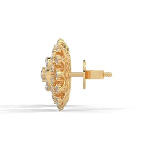 Pendientes de Diamantes Moissanite de Alta Calidad, Pendientes de Botón Chapados en Oro para Mujer, Joyería Fina para Exportación, Precio de Venta - Product Image 2