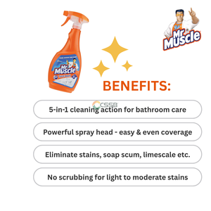 Limpiador de Baño 5 en 1, Fórmula Líquida Multiusos, Ingredientes Activos, Eliminación de Manchas, Jabón, Residuos y Olores, Spray con Gatillo - Product Image 3