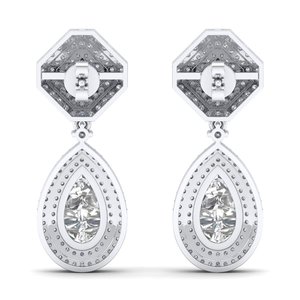 REYES Wholesale Price 14K Solid <b>Gold</b> GRA Certified Moissanite <b>Dangle</b> Drop <b>Earrings</b> For Women Luxury Wedding Gift Jewelry - Product Image 4