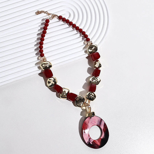 Tendencias 2024: Collar de Moda para Mujer, Cadena de Resina Acrílica, Collar con Cuentas Grandes y Variadas - Product Image 3