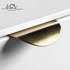 Tiradores de Latón Dorado Modernos y Sencillos con Borde Ovalado para Muebles de Cocina, Baño, Cajones y Puertas, Ecológicos y Duraderos - Product Image 3