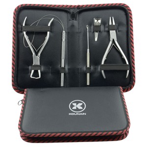 Juego de Agujas de Ganchillo con Microperlas de Acero Inoxidable Ecológicas KOUNAIN, Herramientas para Extensiones de Cabello, Modelo para Uso Doméstico - Product Image 3