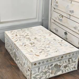 Caja Organizadora Decorativa con Incrustaciones de Madreperla Premium, Hecha a Mano, Solución de Almacenamiento de Joyería de Lujo Árabe para el Hogar, Comercio Minorista y Hoteles - Product Image 2