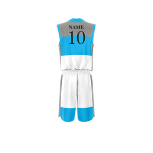 Conjuntos de Camisetas y Pantalones Cortos de Baloncesto Unisex para Adultos, Personalizables, Transpirables, Antibacterianos, Sin Mangas, Uniformes de Baloncesto 100% Poliéster - Product Image 3