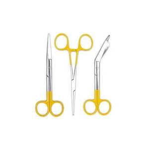 Ensemble de ciseaux médicaux colorés et de pinces Kelly en acier inoxydable, outils de coupe de bandages pour infirmières, chirurgie générale, manuels et réutilisables - Product Image 1