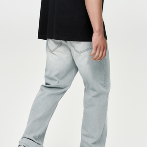 Jeans de Mezclilla para Hombre, Corte Recto, Lavado Claro, Cintura Alta, Ajuste Regular, Algodón, Estilo Casual de Primavera - Product Image 3