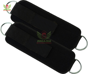 สายรัดข้อเท้าแบบ D-Ring คู่ สำหรับฝึกความแข็งแรงของขา พร้อมสายเคเบิลสำหรับออกกำลังกายในยิม ป้องกันการบาดเจ็บ - Product Image 1