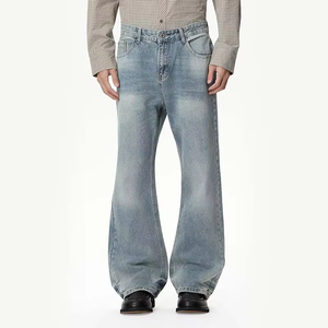 กางเกงยีนส์ยี่ห้อ Yali Vibe Spot ทรง Baggy Fit ขาตรง เอวกลาง ผ้าหนา สำหรับฤดูหนาวและฤดูใบไม้ร่วง ผู้ชาย - Product Image 5