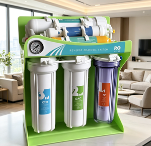 Purificateur d'<span class=keywords><strong>eau</strong></span> domestique personnalisable en usine avec compteur, filtre à <span class=keywords><strong>eau</strong></span> RO 100 GPD à 5 ou 7 étapes - Product Image 1