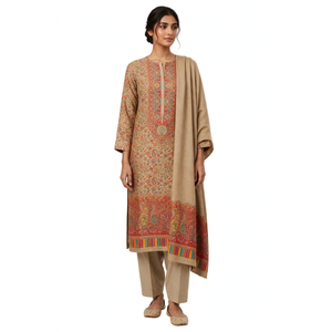 Costumes en pashmina Jacquard Jamawar pour femmes, traditionnels, 3 pièces, tissu tissé, motif personnalisé, taille sur mesure, fabrication haut de gamme OEM ODM en gros - Product Image 1