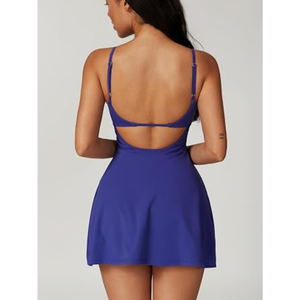 Robe de tennis pour femmes de qualité supérieure, respirante, 100% polyester, vêtements de sport ajustés, vente en gros, tenue sexy - Product Image 4