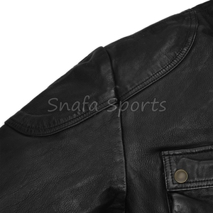 Chaqueta de Cuero Genuino para Mujer OEM con Diseño Desmontable, Elegante, Duradera e Ideal para Personalizar con la Marca - Product Image 5