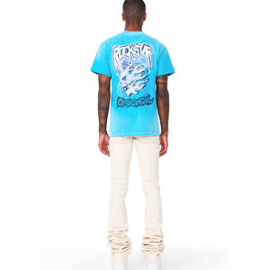 Pantalon de survêtement léger pour homme, taille haute, coupe évasée, effet usé, personnalisable avec couleurs et logo sur mesure - Product Image 5