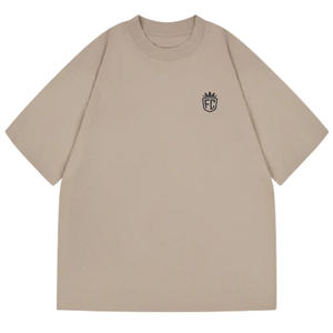 T-shirt en coton surdimensionné pour homme, logo discret sur la poitrine, streetwear, manches courtes, décontracté, mode, fabrication OEM - Product Image 1