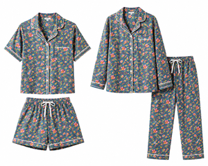Conjunto de Pijamas de Algodón de Lujo para Mujer, Conjunto de Pijama Corto de Verano y Conjunto de Pijama Largo de Invierno, Colección de Ropa para Estar en Casa - Product Image 2