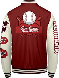 Chaqueta de Invierno Delgada y Cómoda para Hombre, Estilo Letterman, Cuello Alto, Logotipo Frontal, Resistente al Viento, Transpirable, de Secado Rápido y Alta Calidad - Product Image 3