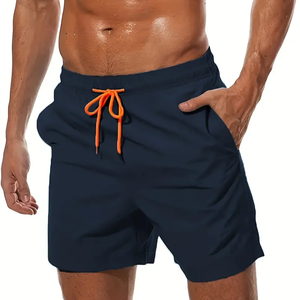 Shorts de sport amples pour hommes en coton écologique, anti-plis, séchage rapide, taille mi-haute, pour la gym, l'exercice et la musculation, du Vietnam - Product Image 2