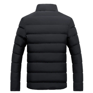 OEM Custom Men's Winter <b>Puffer</b> Down <b>Jacket</b> Stand Collar Quilted Padded Coat Windproof Warm Outerwear Wholesale B2B Supplier - Product Image 3