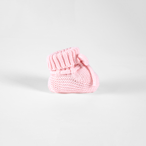 Chaussons-chaussettes tricotés roses pour bébé, 100 % coton, nouveau-né 0-3 mois, couleur unie, respirants, épaisseur standard, décontractés, hiver - Product Image 4