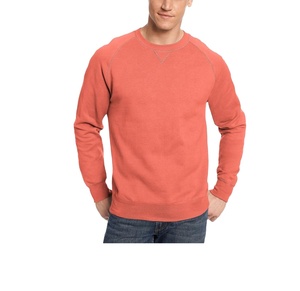 Sudadera de Cuello Redondo Gris para Hombre, Corte Regular, Color Sólido, Informal, de Punto, de Algodón, para Otoño - Product Image 6
