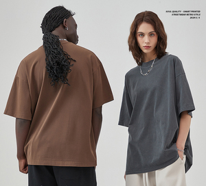 เสื้อยืดแขนสั้นทรงหลวมสไตล์ญี่ปุ่นย้อนยุค รุ่น ZZH YF224 ผ้าฝ้าย 100% สำหรับผู้ชาย ใส่สบายในฤดูร้อน ดีไซน์เรียบๆ สำหรับพิมพ์ลาย - Product Image 3