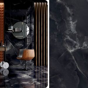 Revestimiento de pared de porcelana esmaltada tallada, formato grande 600x1200, textura de lujo, alto brillo, para decoración de bienes inmuebles comerciales - Product Image 3