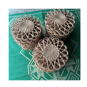 Handmade <b>Rattan</b> Placemat | Natural Round Woven <b>Table</b> Mat | Heat Resistant Charger Plate OEM Factory - Product Image 2
