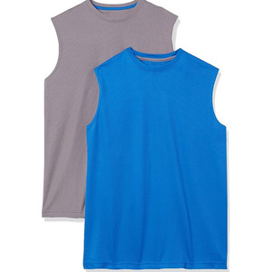 Camisetas de Gimnasio Transpirables para Hombre al por Mayor, Cuello Redondo de Poliéster/Algodón, Personalizadas, sin Mangas, para Fitness, Entrenamiento, Running y Deportes - Product Image 6