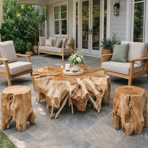 Mesa de Centro Dhifa de Madera de Teca Auténtica, Estilo Contemporáneo, Resistente, para Uso Comercial, Hoteles, Cafeterías, Salones y Casas de Campo - Product Image 3