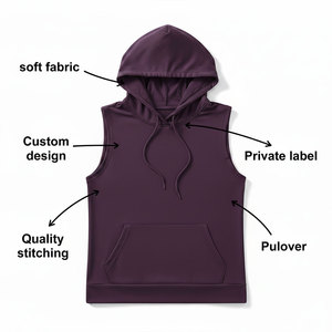 Wholesale Custom Woman's Sleeveless Gym <b>Workout</b> <b>Hoodie</b> Loose Fit Breathable Streetwear Casual Style Pullover Fashion <b>Hoodie</b> - Product Image 6