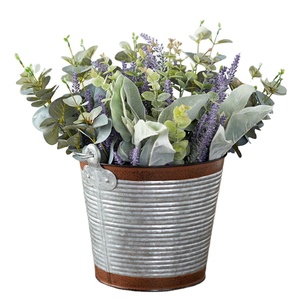 DECOR HAAT DH-7467 Modern Luxury Galvanized Metal Flower <b>Vase</b> Custom-Designed <b>Unique</b> Size Shape Tabletop All-Season High Demand - Product Image 2